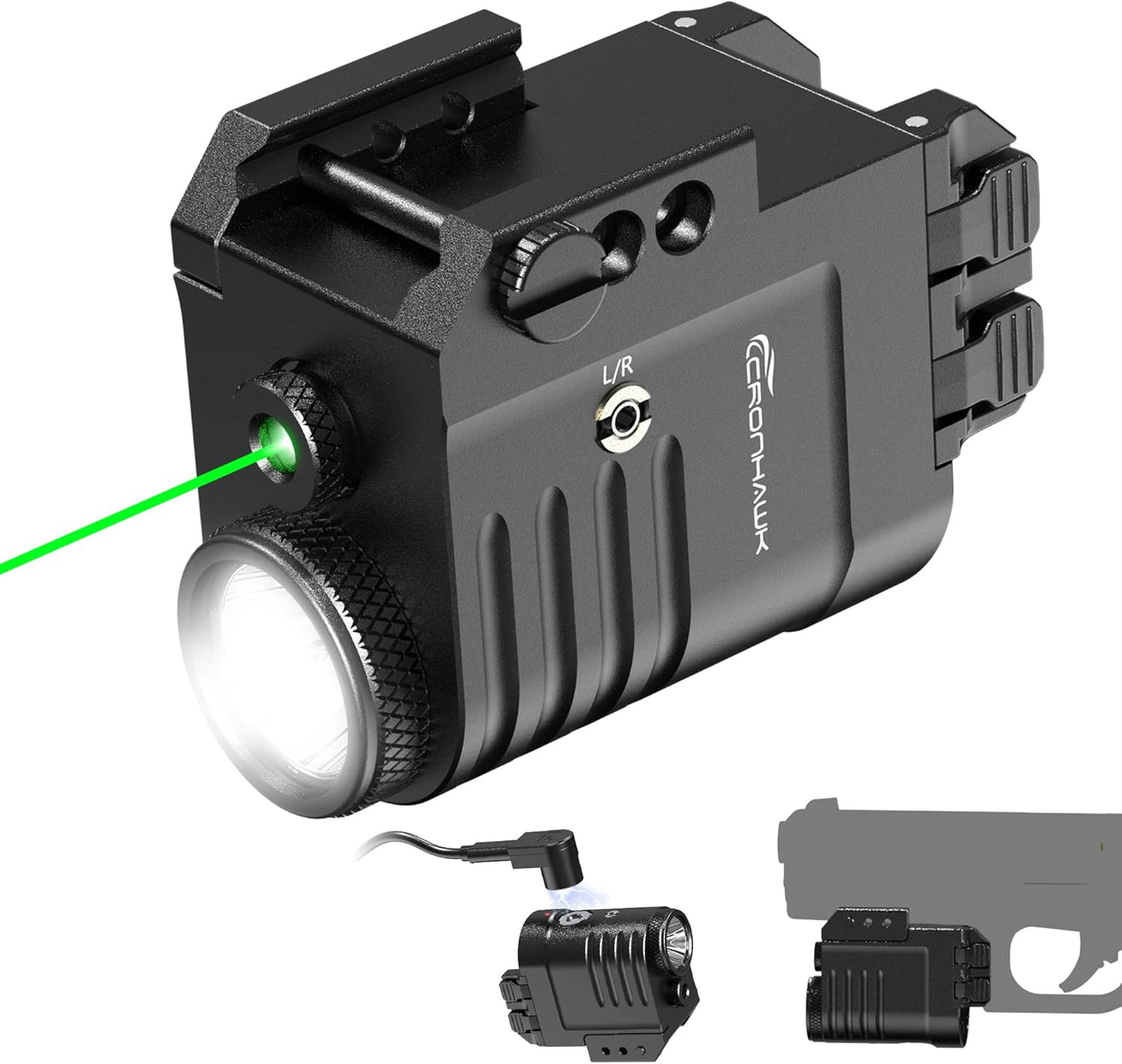 Pistol Laser Light Combo with 650 Lumen Tactical Green Laser