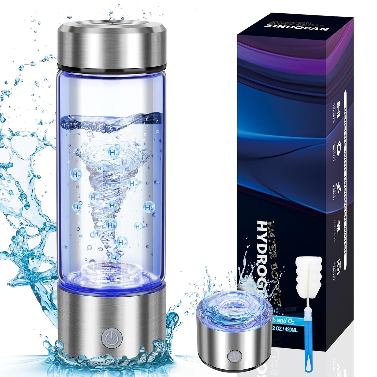 Hydrogen Water Bottle with Advanced SPE PEM Technology