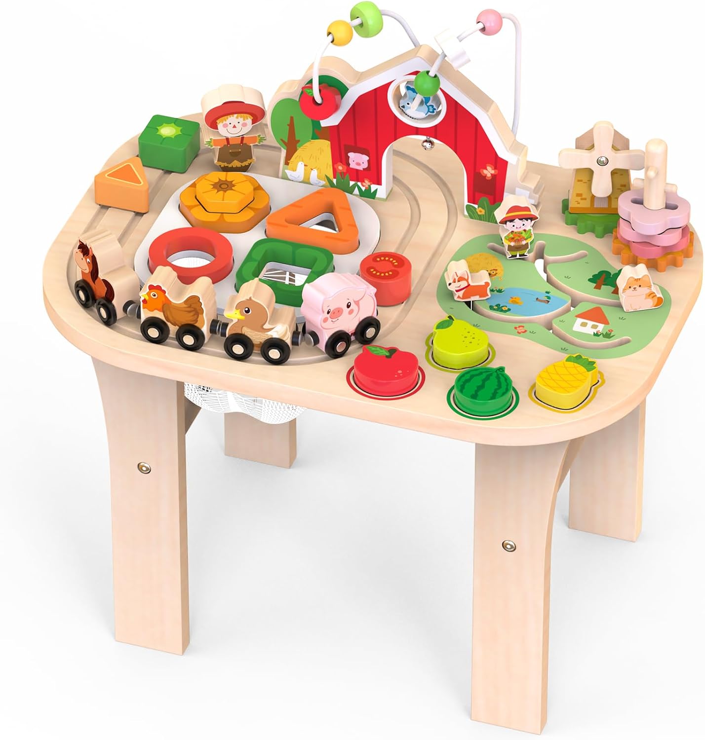 Activity Table for 1 Year Old - Educational Wooden Sensory Toy