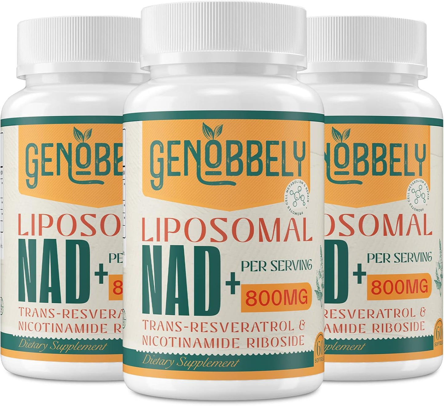 800 mg Liposomal NAD+ Supplement for Healthy Aging Support