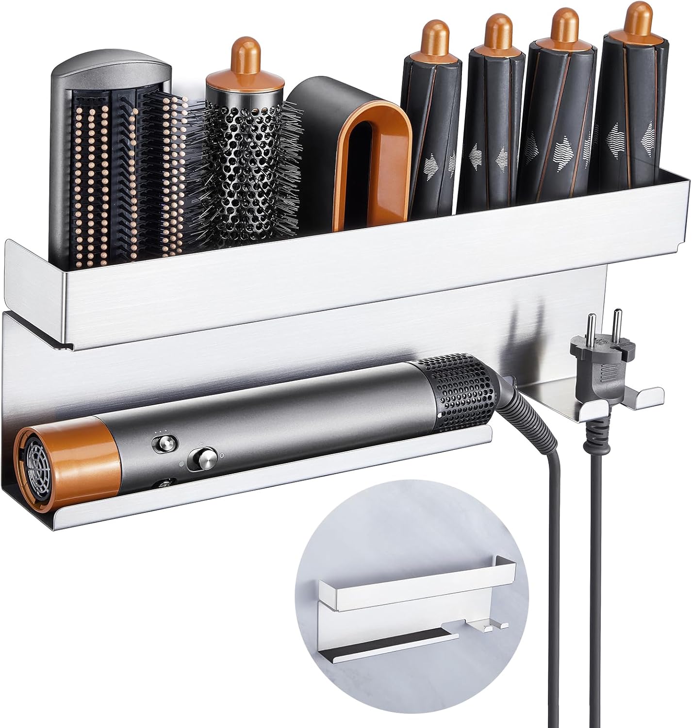 Stylish Wall Mount Hair Tool Organizer by Oukimly