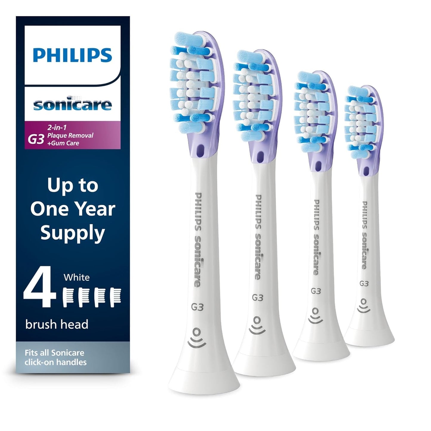 Philips Sonicare G3 Two-in-One Replacement Electric Toothbrush Heads