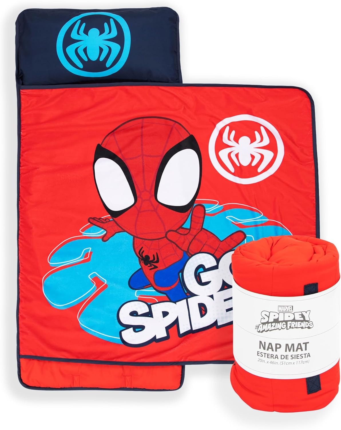 Jay Franco Kids Nap Mat with Pillow & Blanket for Sleepovers