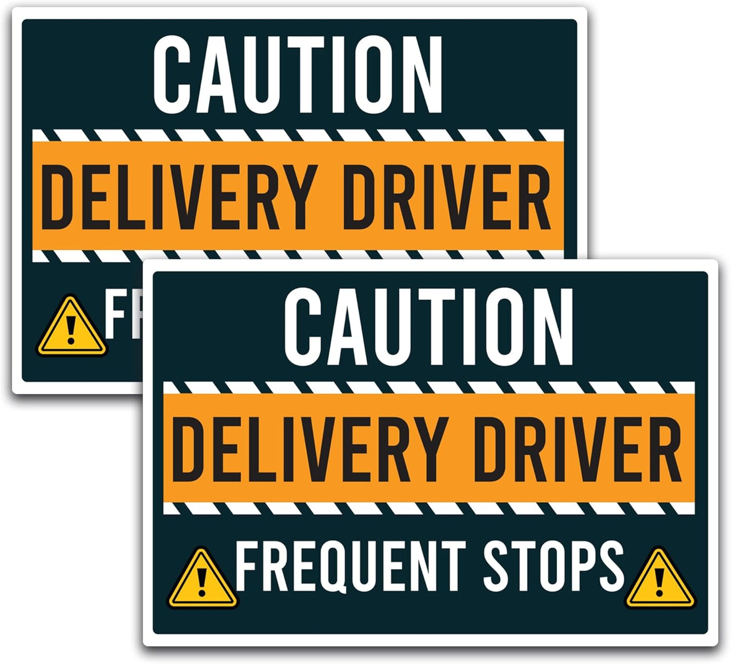 Magnet Me Up Caution Frequent Stops Delivery Driver Magnet Decal