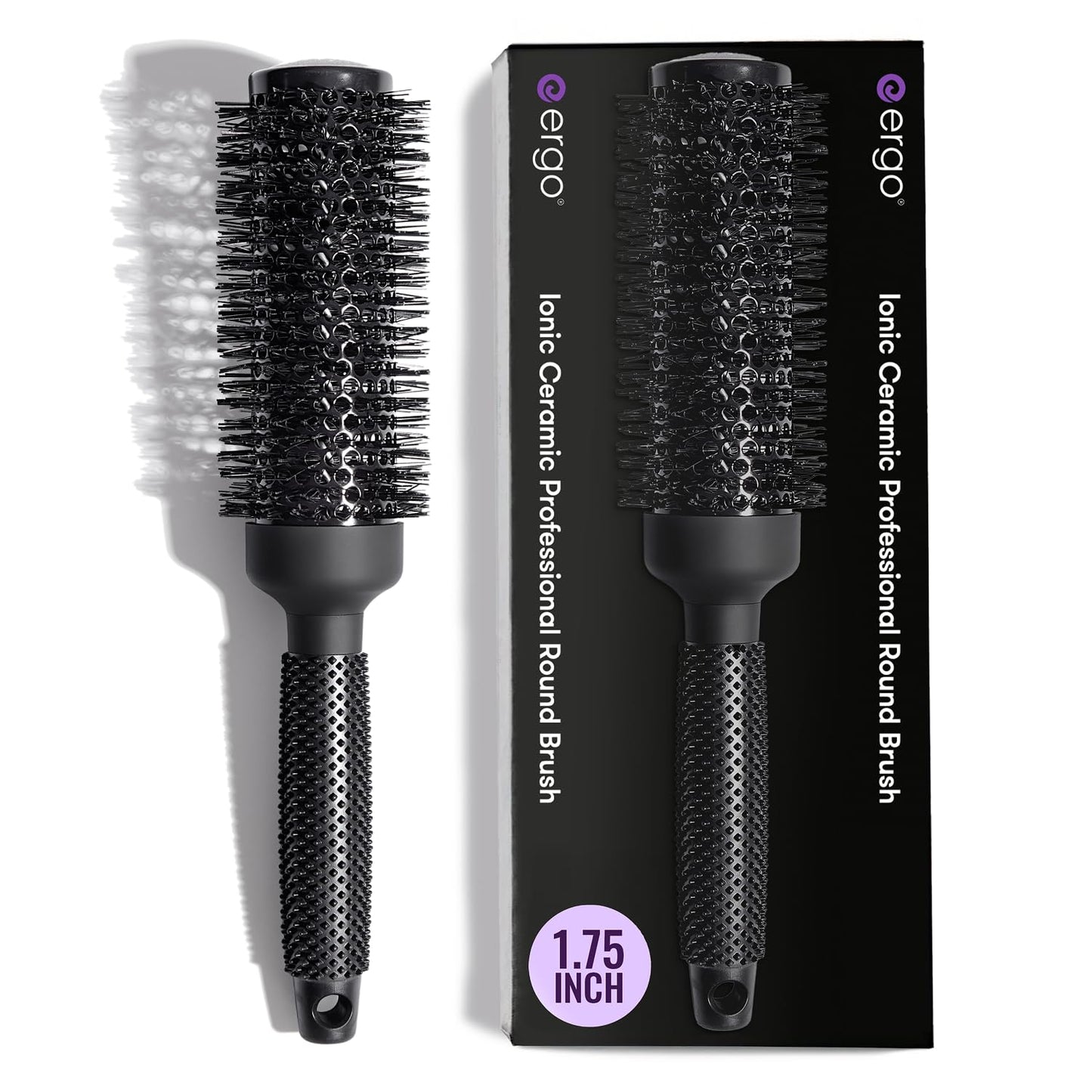 ERGO Ceramic Ionic Round Brush for Effortless Blowouts at Home