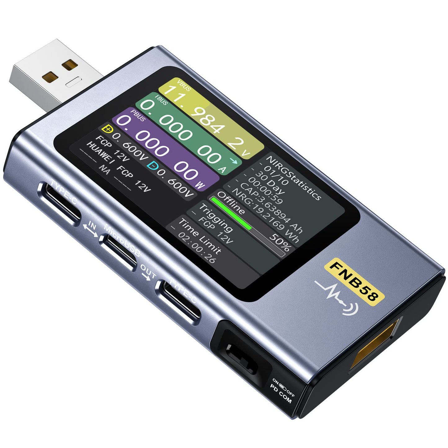 FNIRSI USB Tester for Voltage Current Power Measurement Device