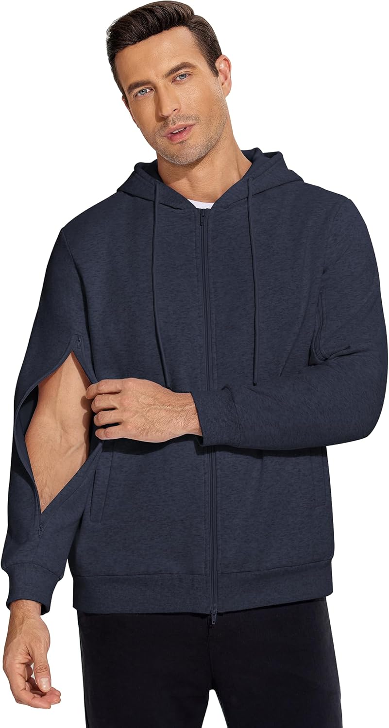 Deyeek Dialysis Sweatshirts with Arm Zipper for Comfort