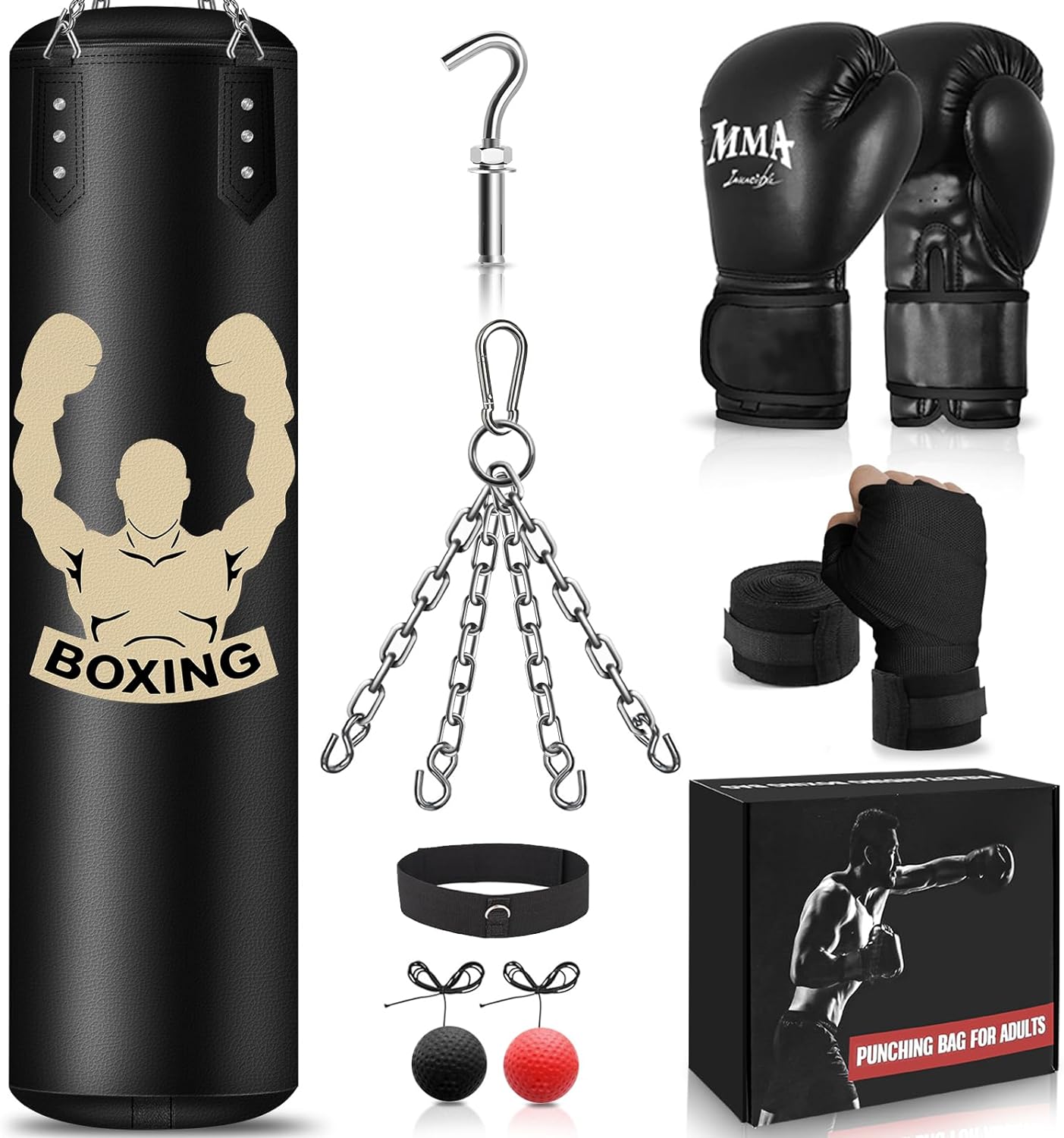Ultimate Boxing Set: 4FT Heavy Bag & Gear Bundle
