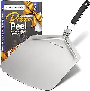 KitchenStar Stainless Steel Pizza Peel for Easy Pizza Handling