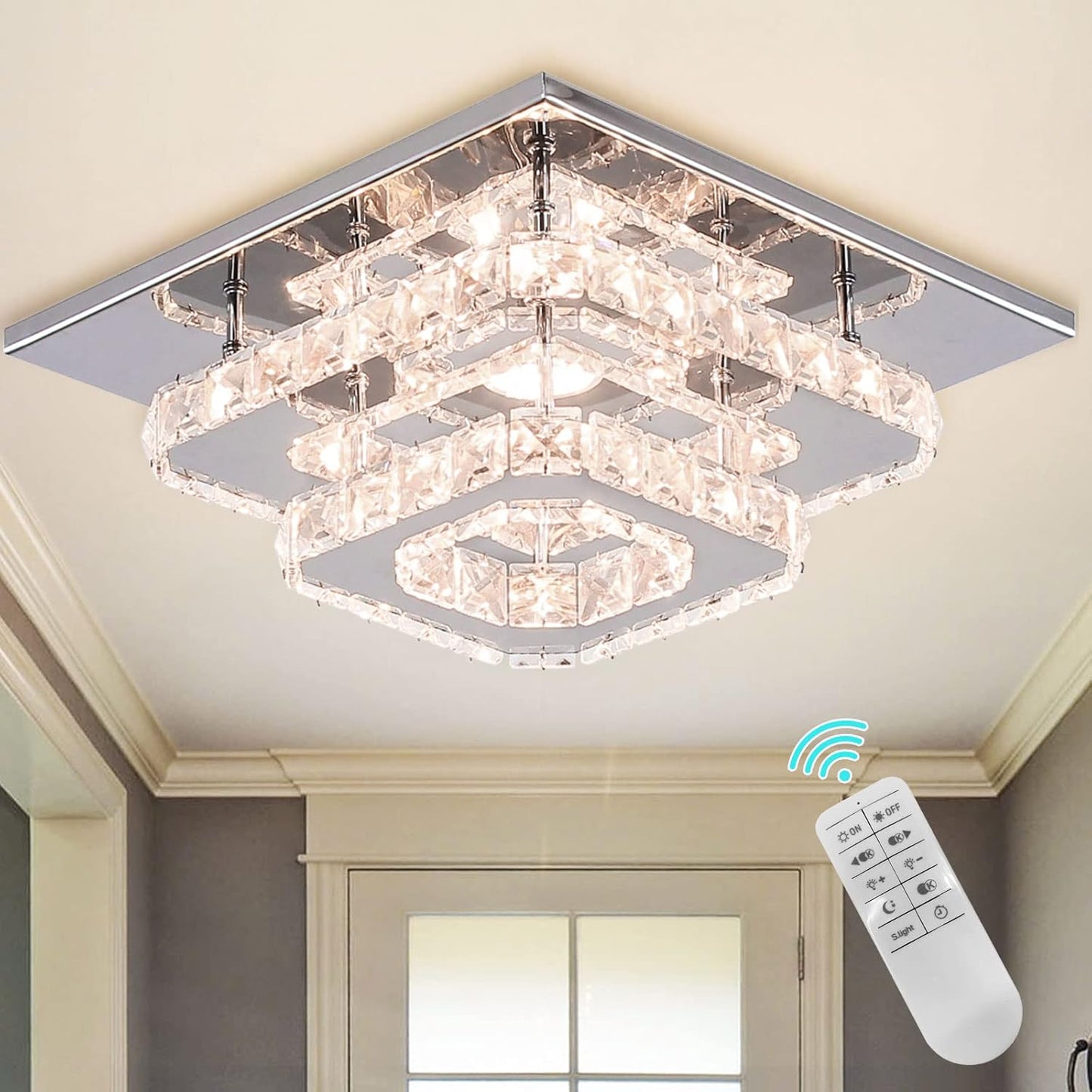 Mini Chandelier LED Crystal Ceiling Light for Modern Spaces