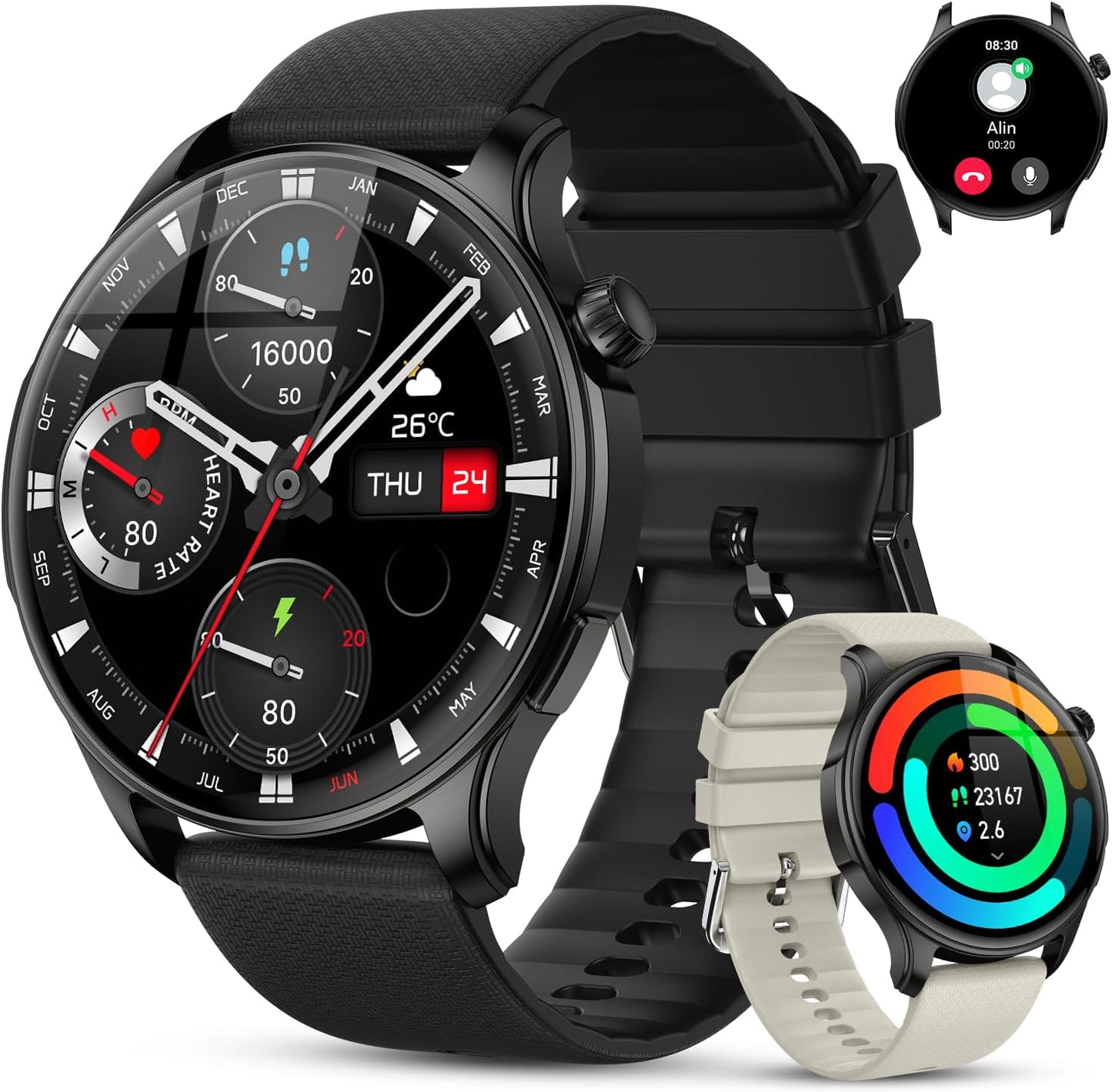 Smart Watch for Men Women Fitness: Waterproof Running Tracker