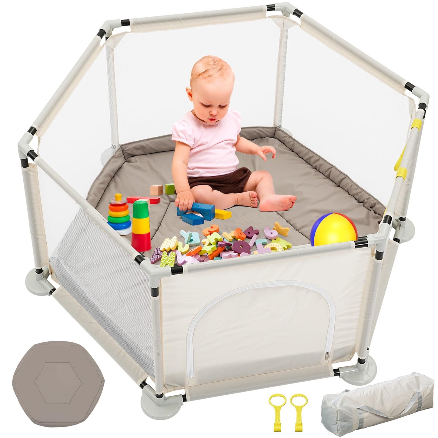ZENOVA Baby Playpen: Safe & Secure Indoor Fun!