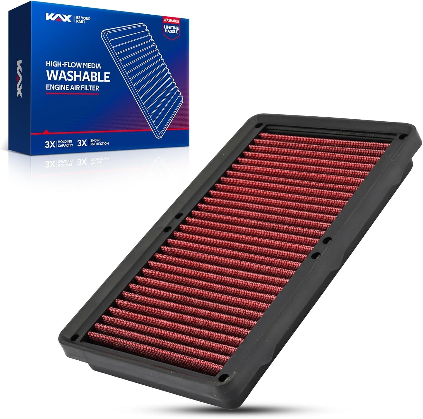 KAX Premium Washable Engine Air Filter for Hyundai and Kia