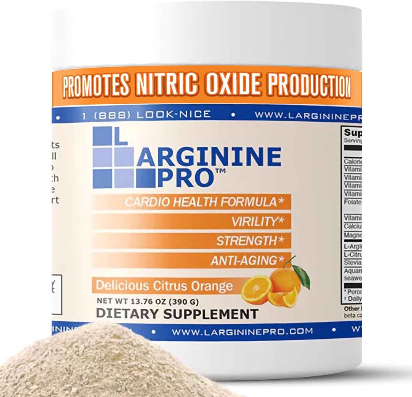 L-Arginine PRO Supplement for Enhanced Nitric Oxide Production