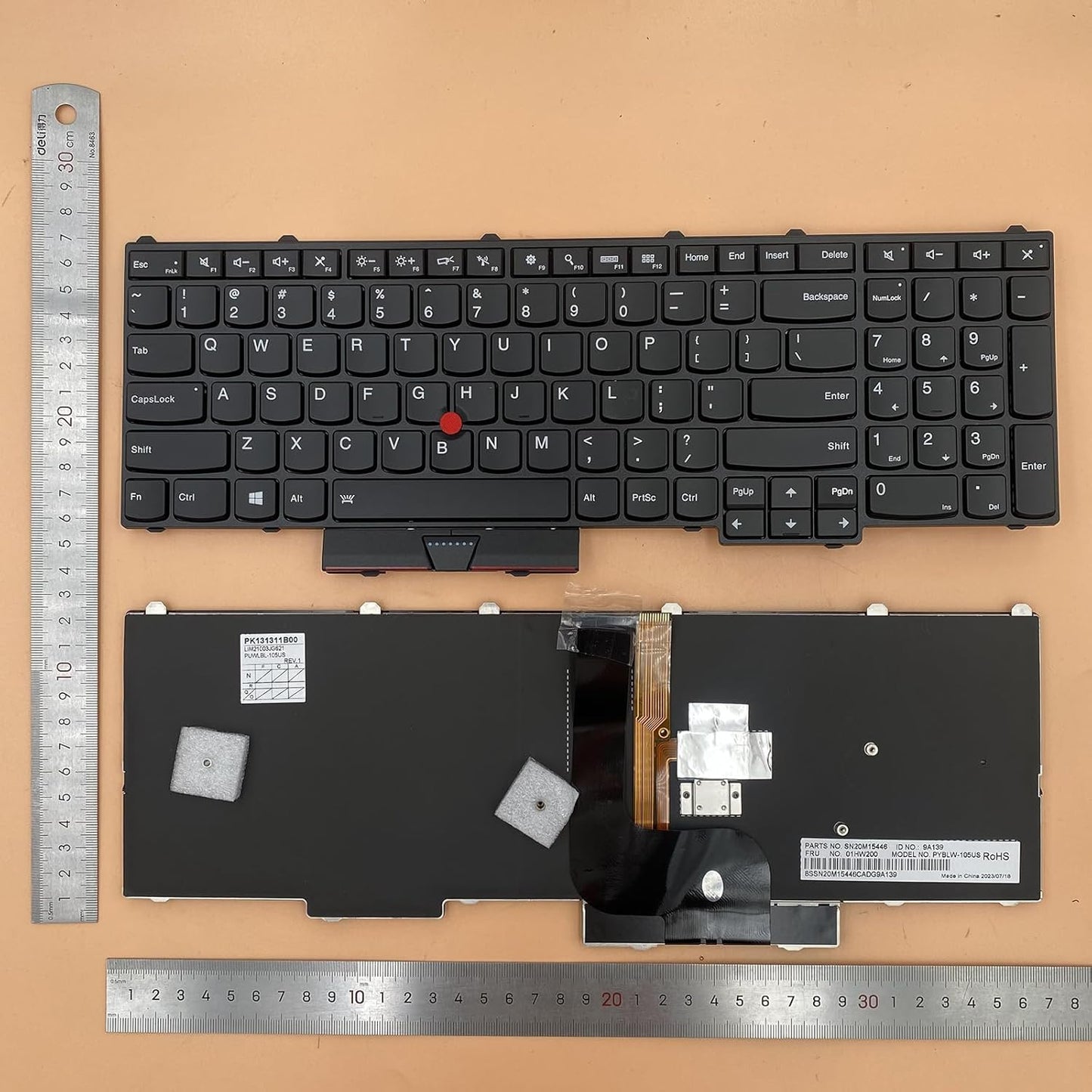Laptop Replacement Keyboard for Lenovo Thinkpad P50 P51 P70 Models