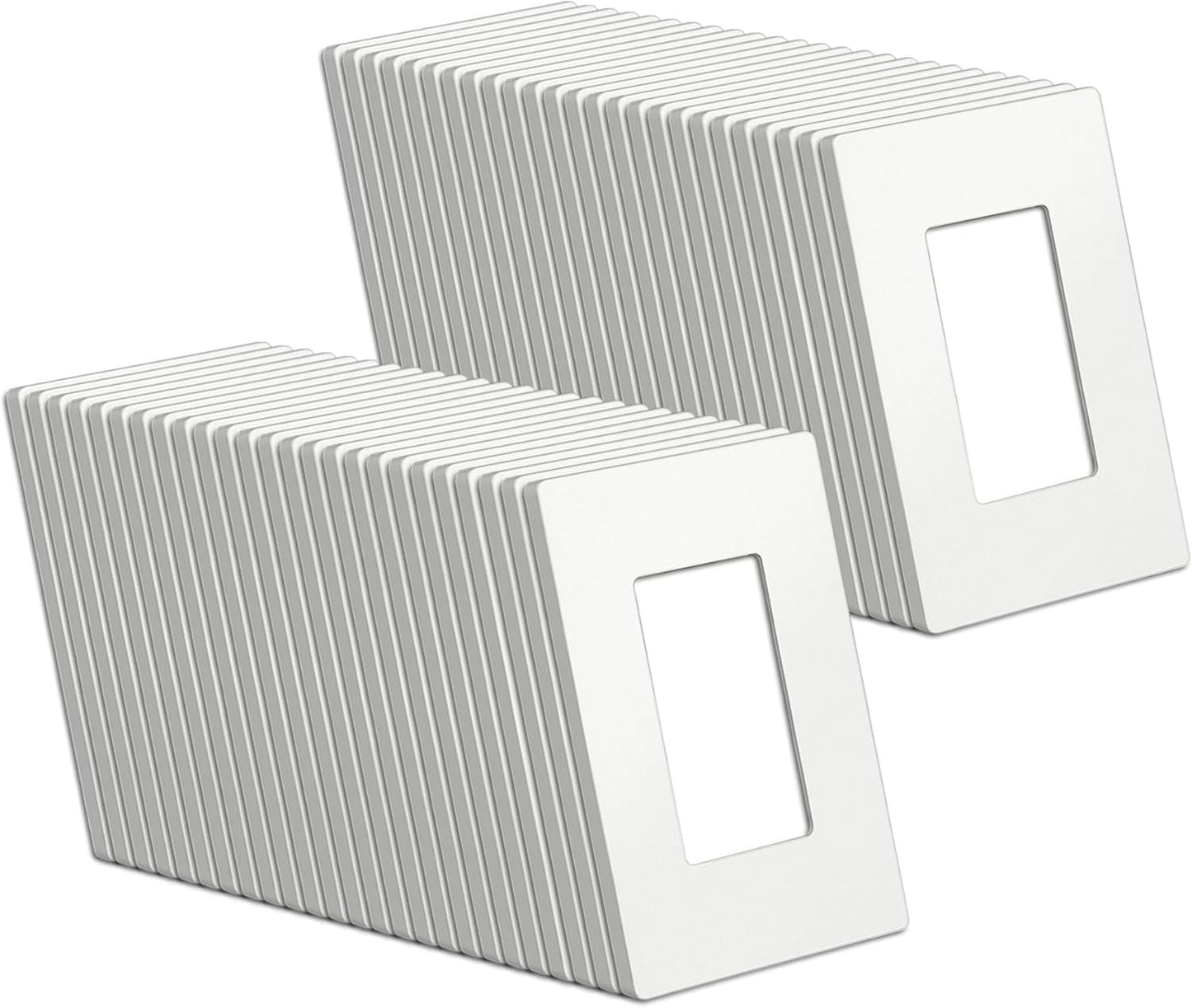 BESTTEN Matte White Screwless Switch Plate for Modern Decor
