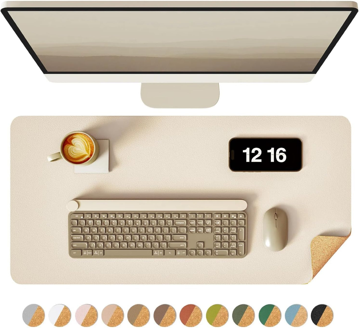 Large Waterproof Desk Pad for Office - YSAGi Eco Cork Mat