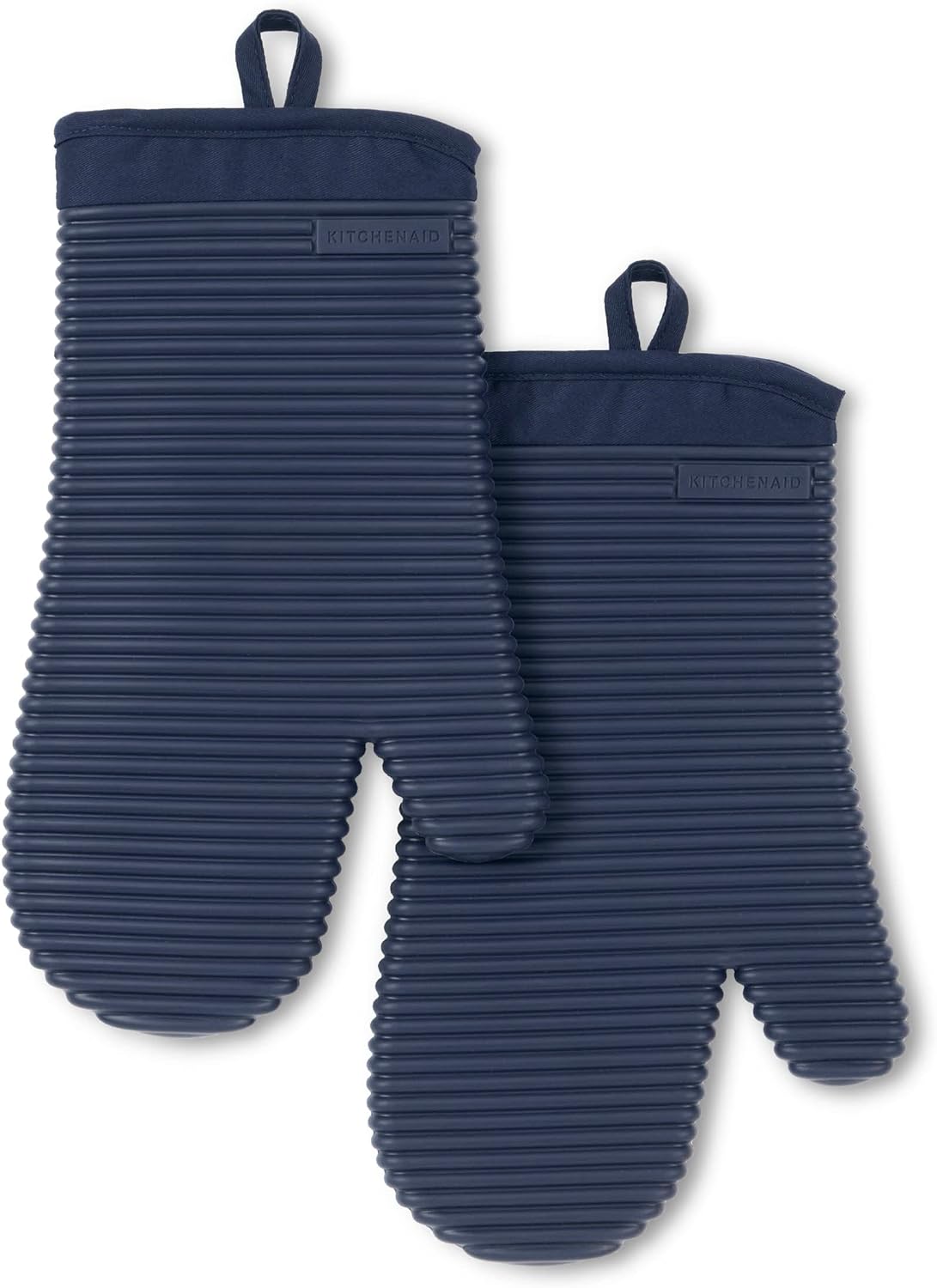 KitchenAid Ribbed Soft Silicone Oven Mitts for Safe Cooking