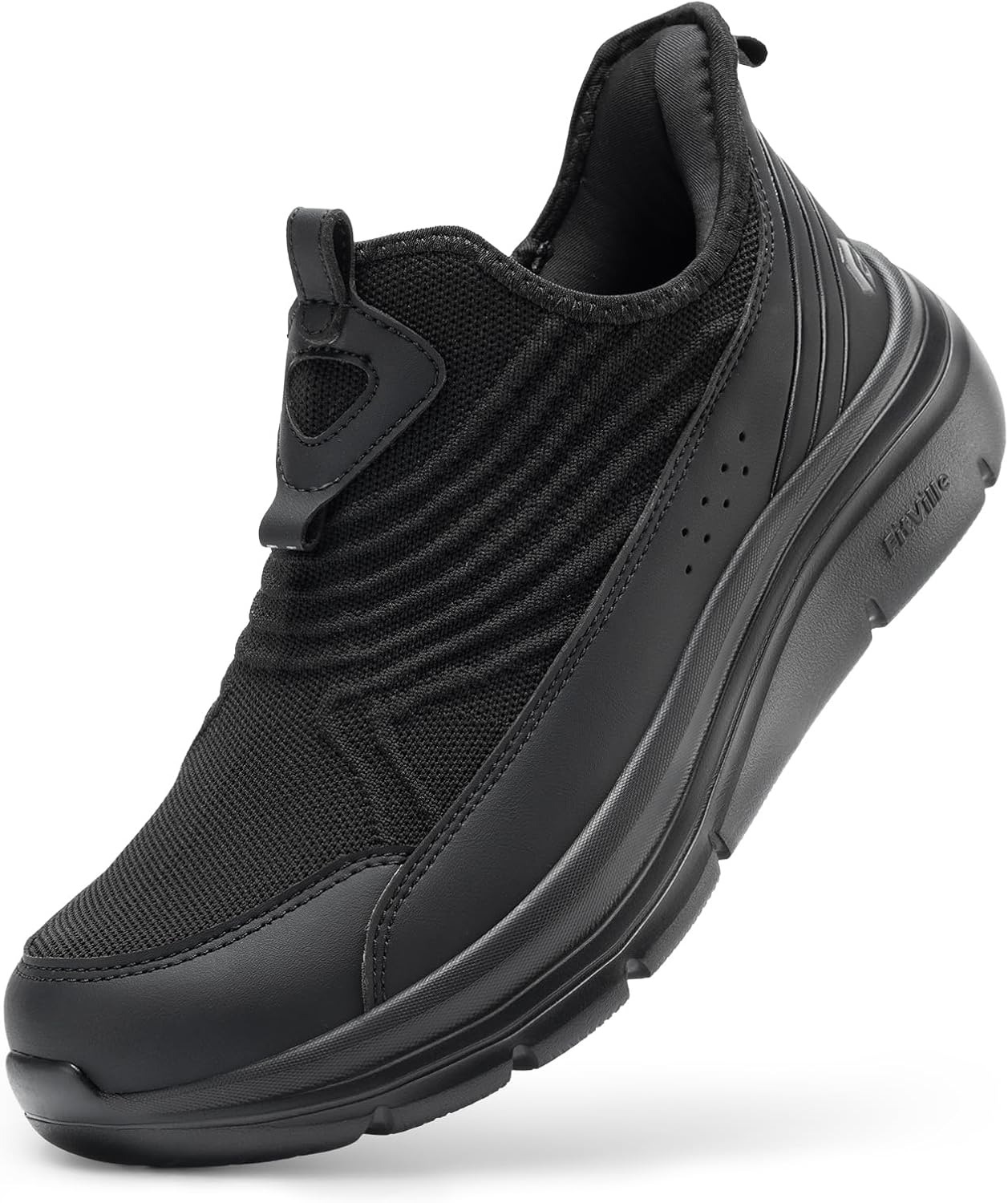 FitVille Men's Extra Wide Slip on Walking Shoes for Comfort