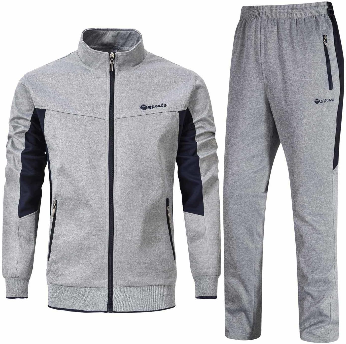 Rdruko Men's Tracksuit Sweatsuits for Gym and Outdoor Activities