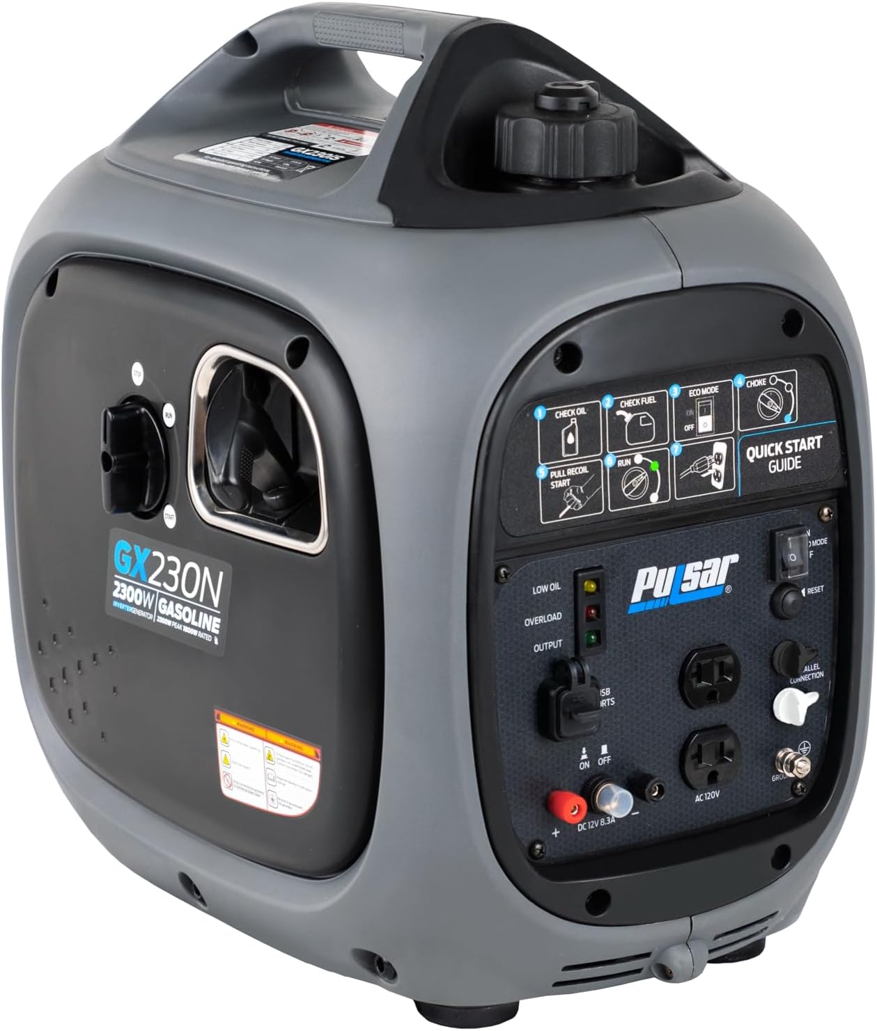 Pulsar 2,300W Portable Gas-Powered Quiet Inverter Generator