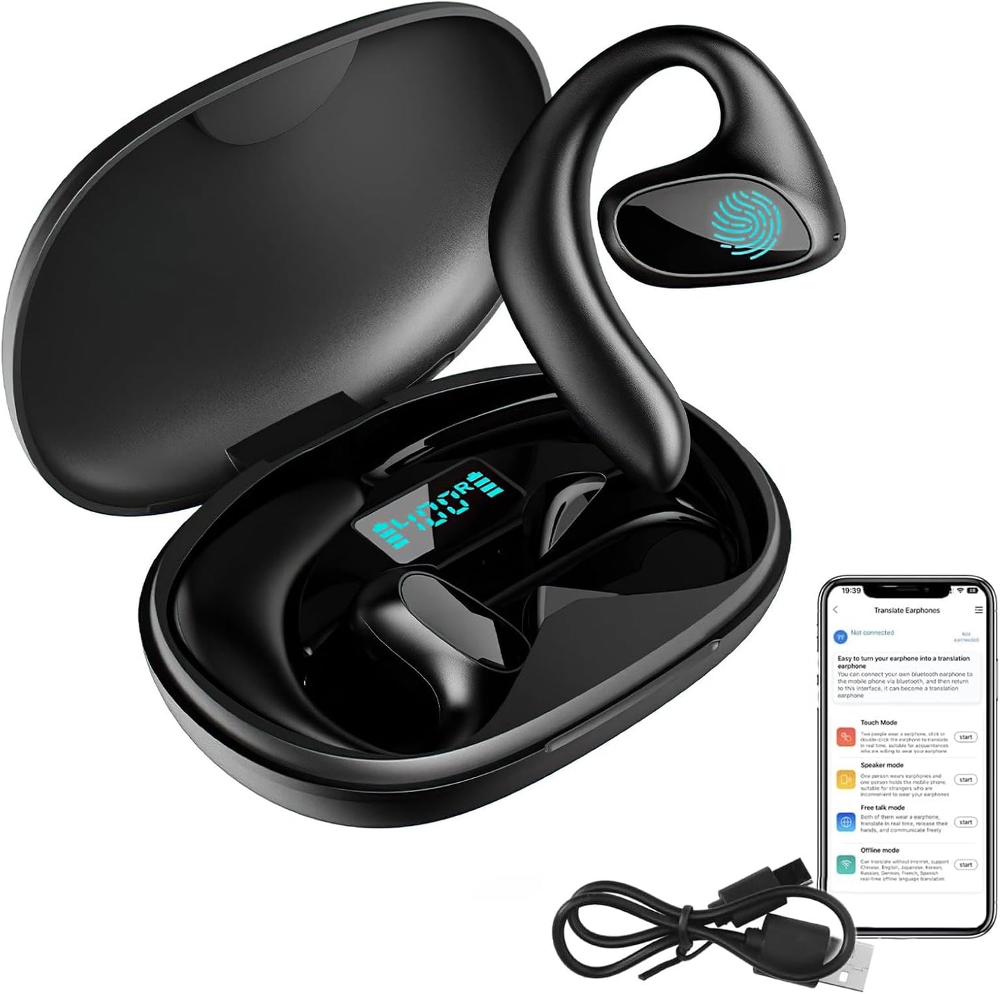 Otufan 2025 Ai Translator Earbuds: 144 Languages, Real-Time Translation