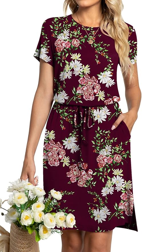Anydoll 2023 Womens Summer T Shirt Dresses for Casual Style