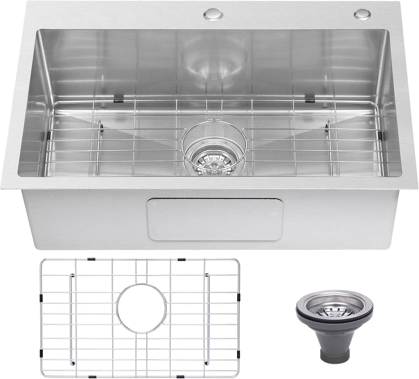 Beleeb Drop In Kitchen Sink 28x18 with 3D Embossed Finish