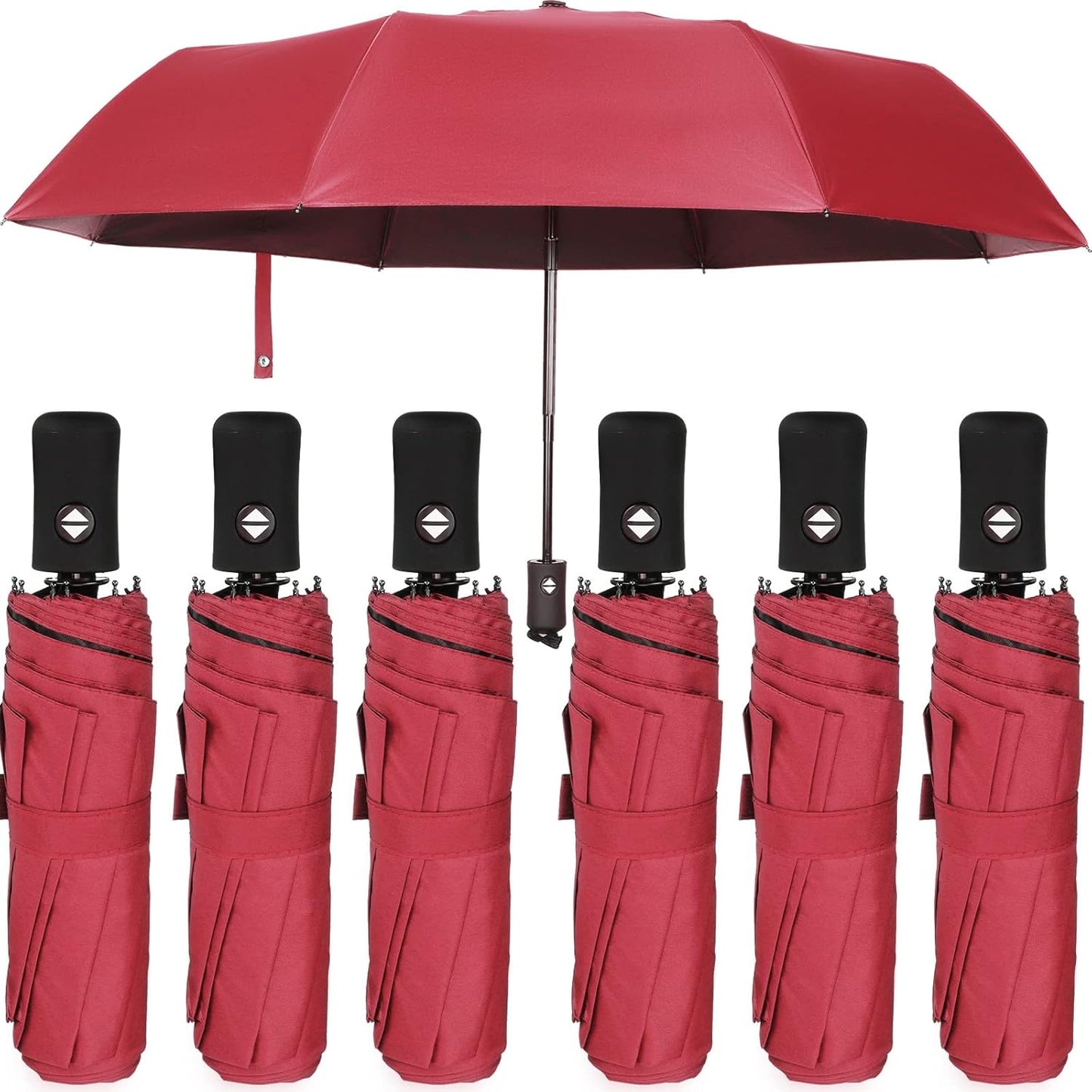 Compact Travel Umbrella for Rain, Automatic Open Close Design