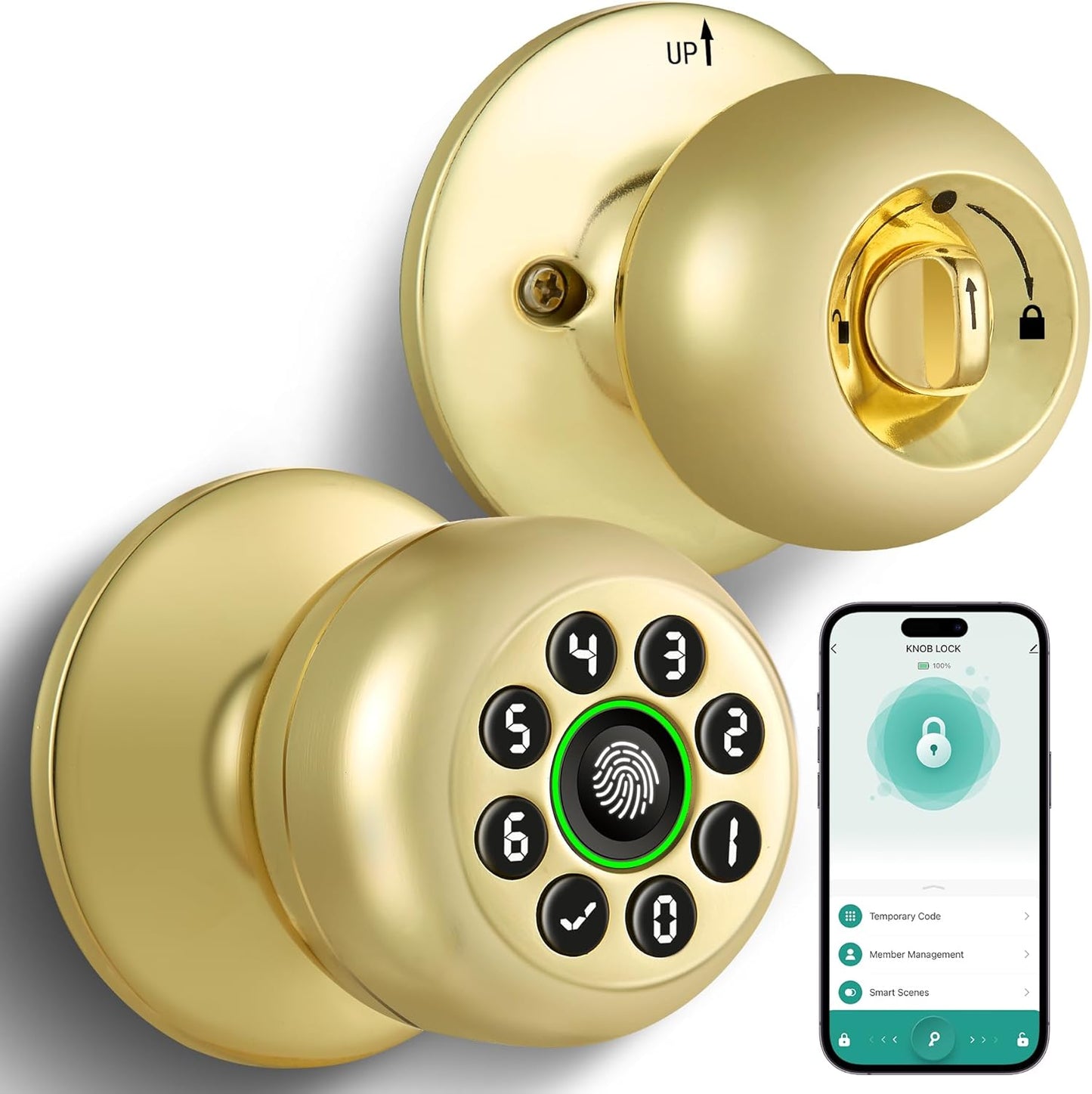 Fingerprint Door Lock with Keypad and App Control for Security