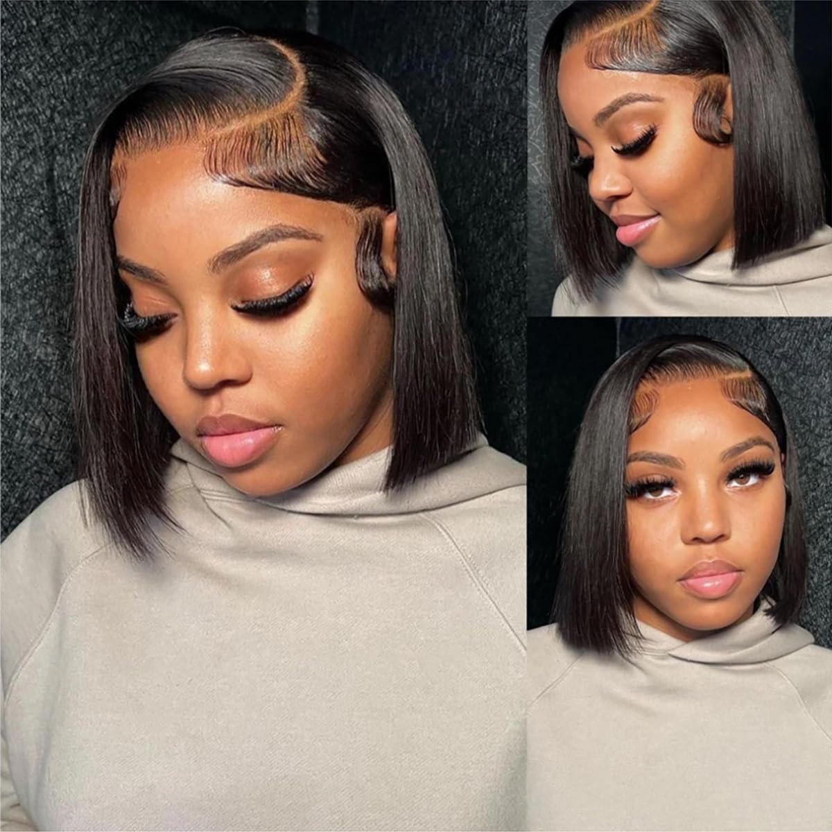 Short Bob Wig Human Hair 13x6 Lace Front Wigs for Women