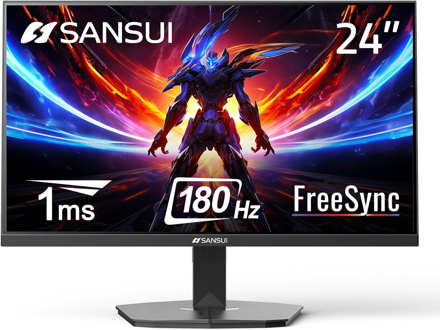 SANSUI 24 FHD Gaming Monitor: 180Hz 1Ms FreeSync