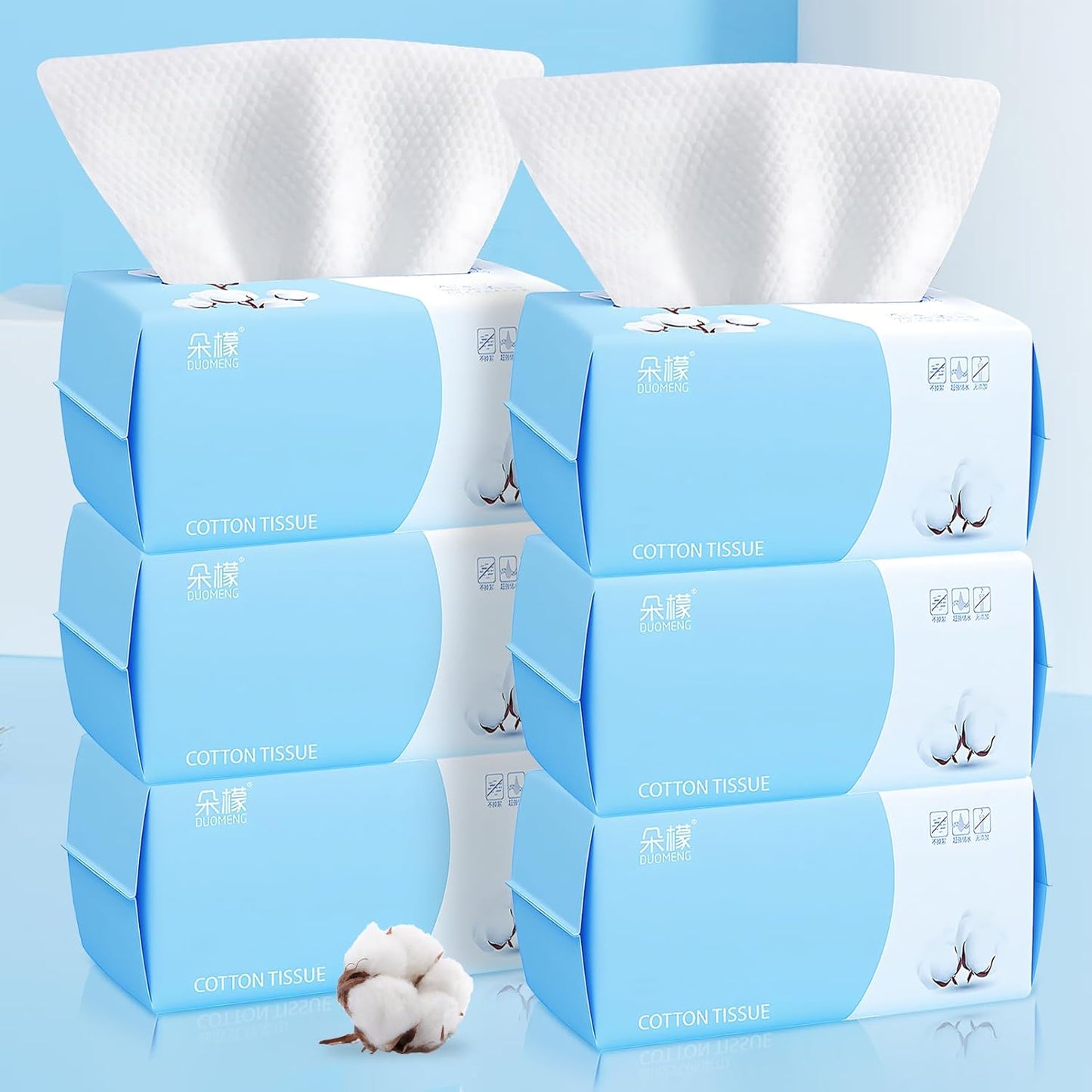 Cotton Facial Dry Wipes for Deep Cleansing and Skin Care