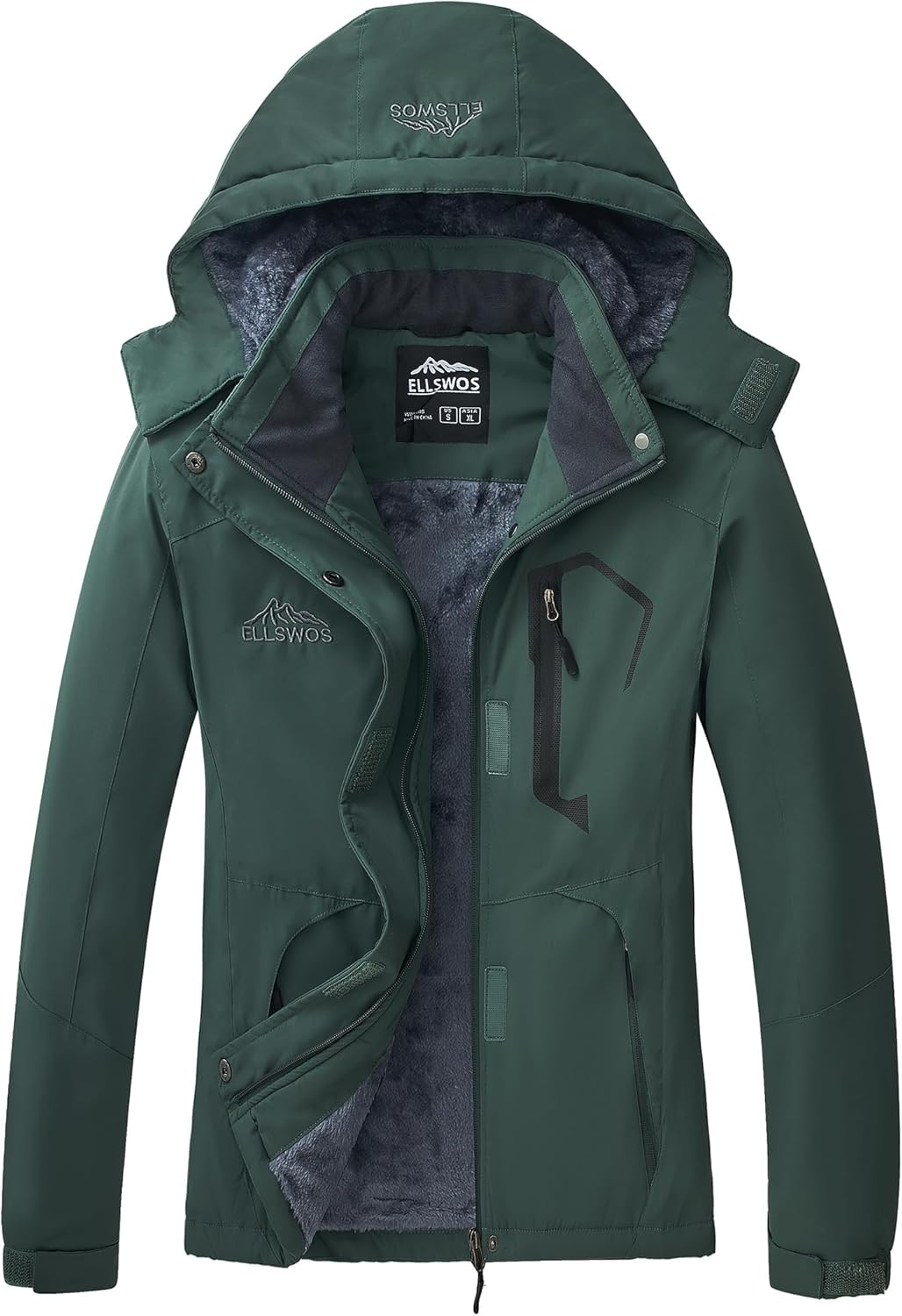 Warm Waterproof Ski Jacket for Women - ELLSWOS Winter Coat