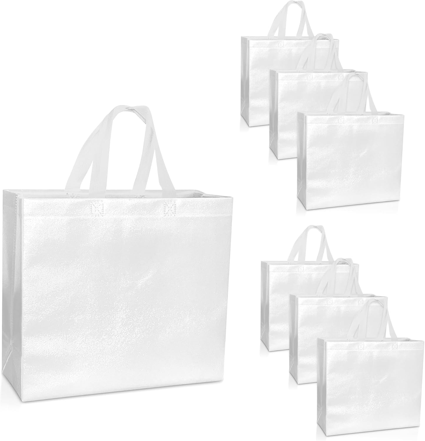 Nush Nush White Gift Bags - Reusable 30-Pack for Events
