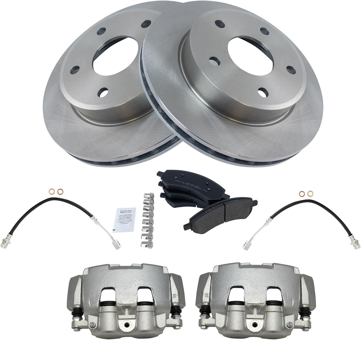 TRQ Front Brake Pad & Rotor Kit for Dodge Dakota & Raider
