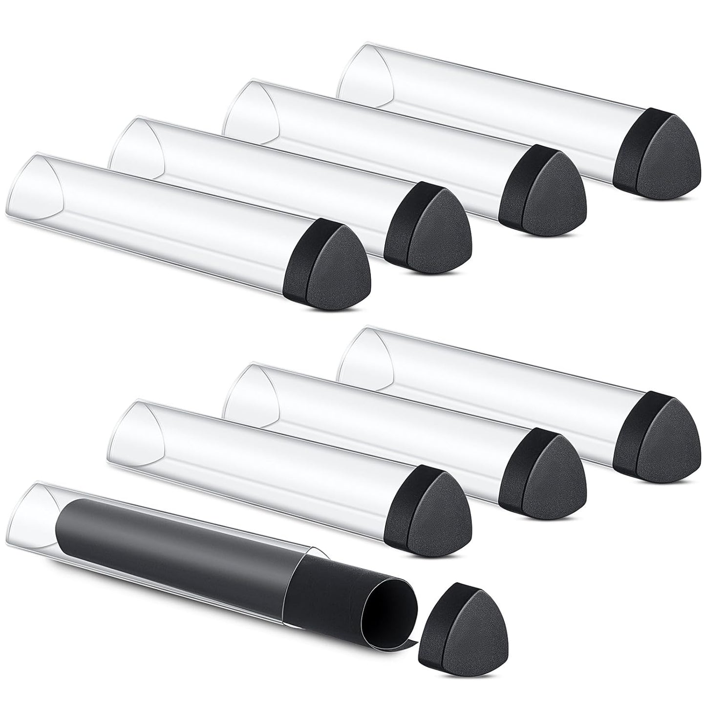 Hsei 8 Pcs Gaming Prism Playmat Tube for Card Storage Needs