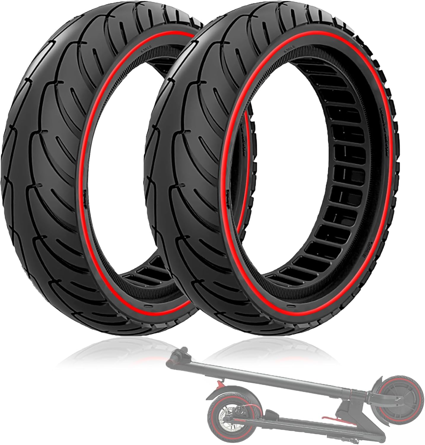 8.5x2 Solid Tire for Electric Scooters - Explosion-Proof Design
