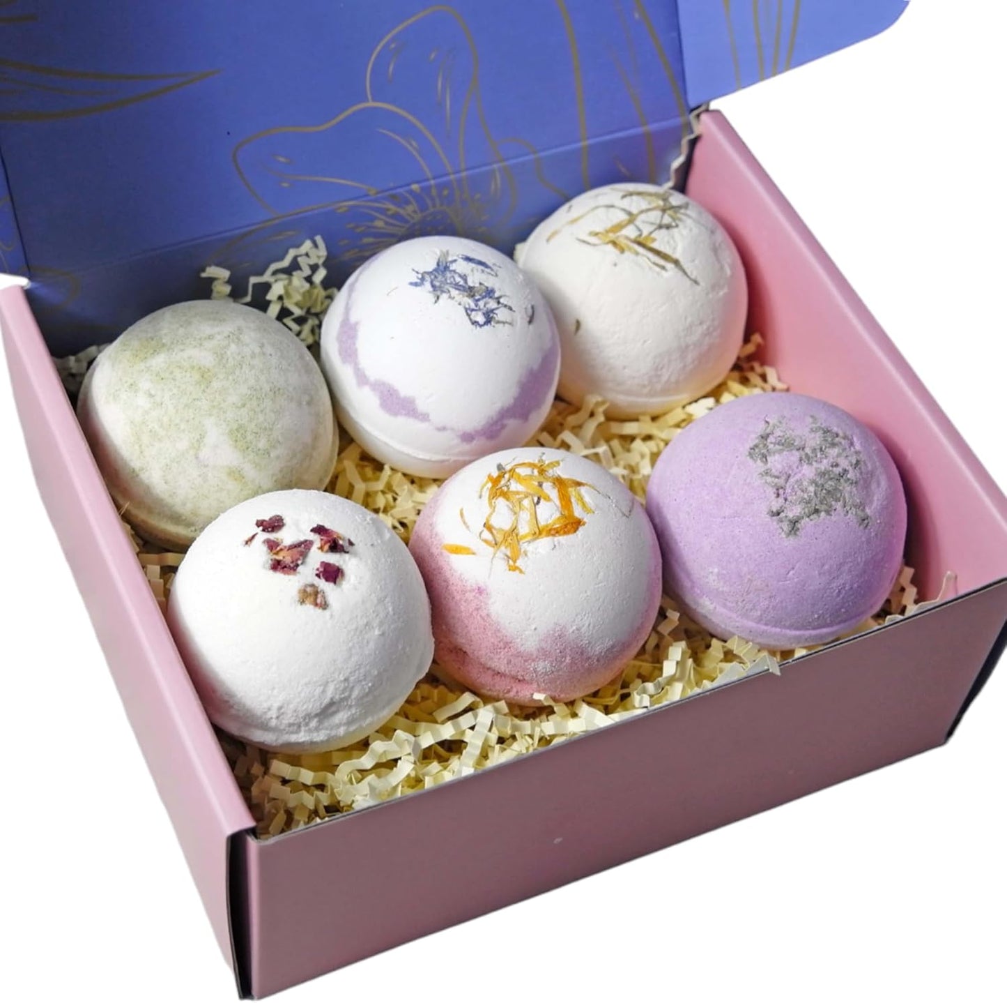 Handmade Bath Bombs Gift Set 6 Pack for Relaxing Spa Experience
