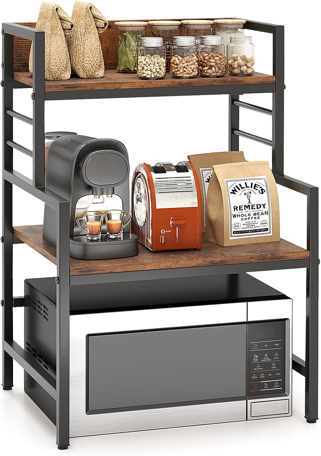 Space-Saving Metal Microwave Stand by Giantex
