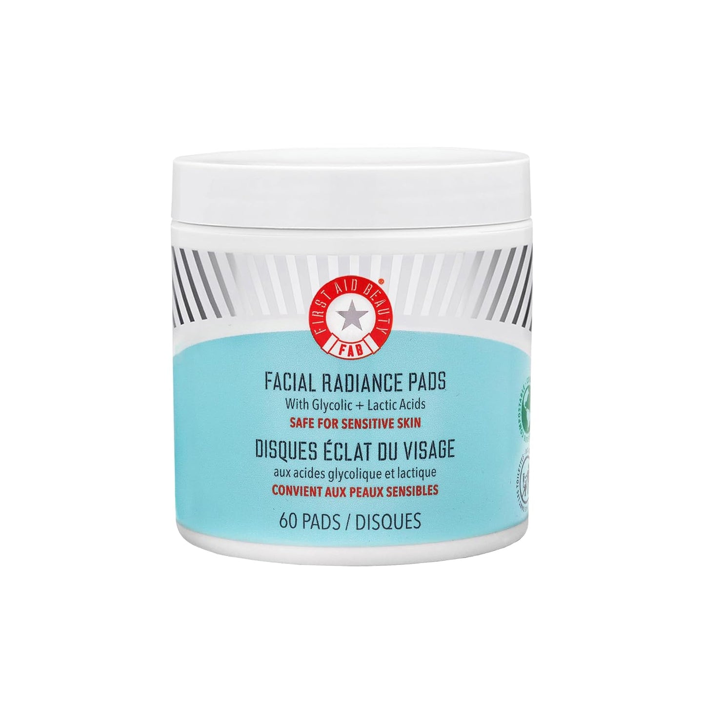 Facial Radiance Pads with Glycolic & Lactic Acids for Skin