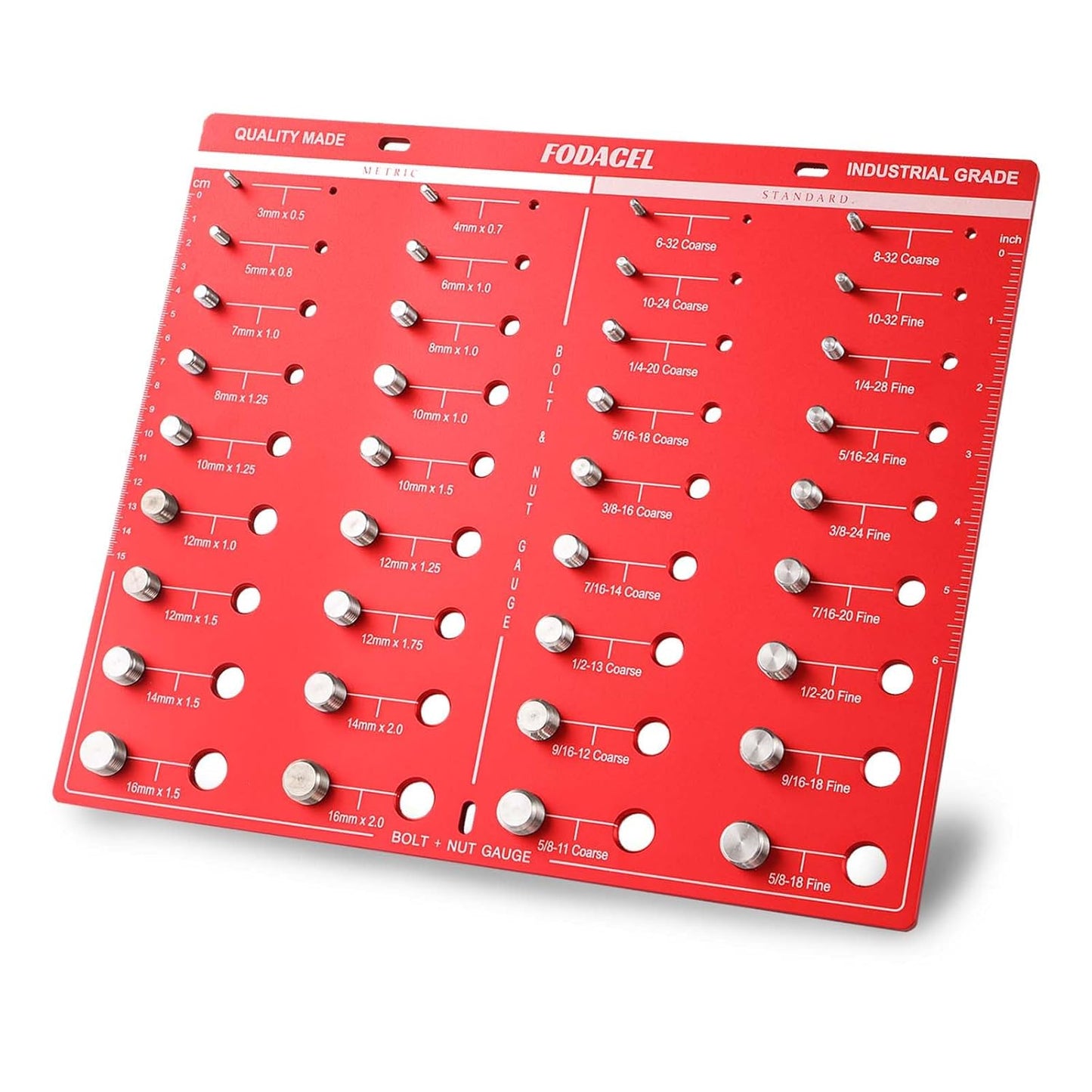 36 Nut and Bolt Thread Checker for Accurate Size Identification