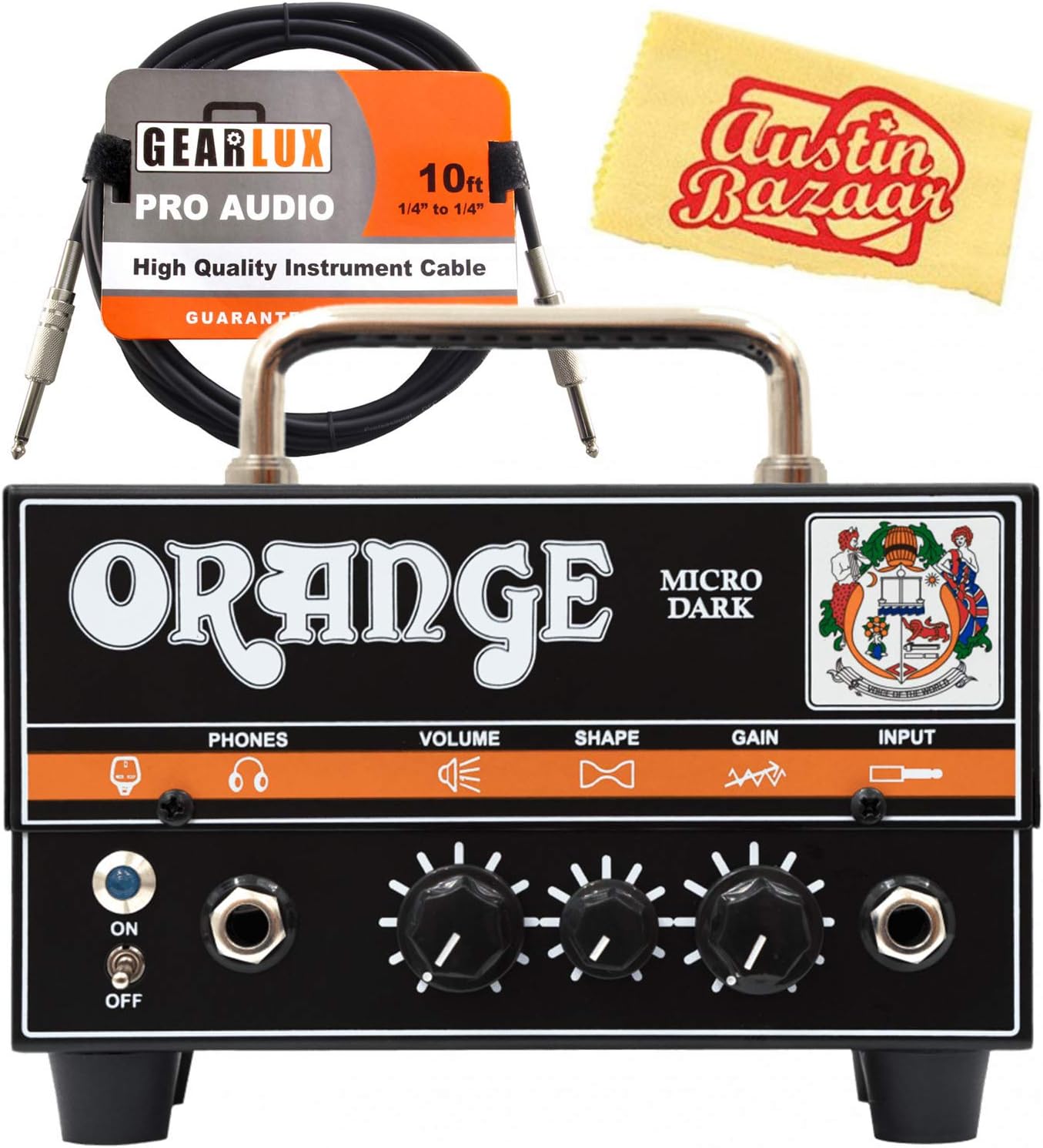 Orange MD20 Micro Dark Amp Head Bundle - Rock Anywhere!
