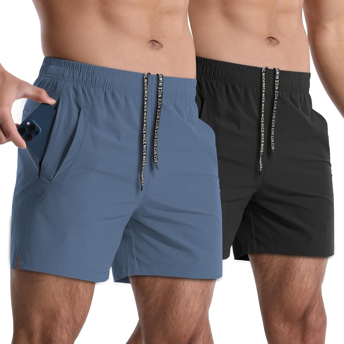 Mens Athletic Shorts 5 Inch Quick Dry Lightweight Sports Wear
