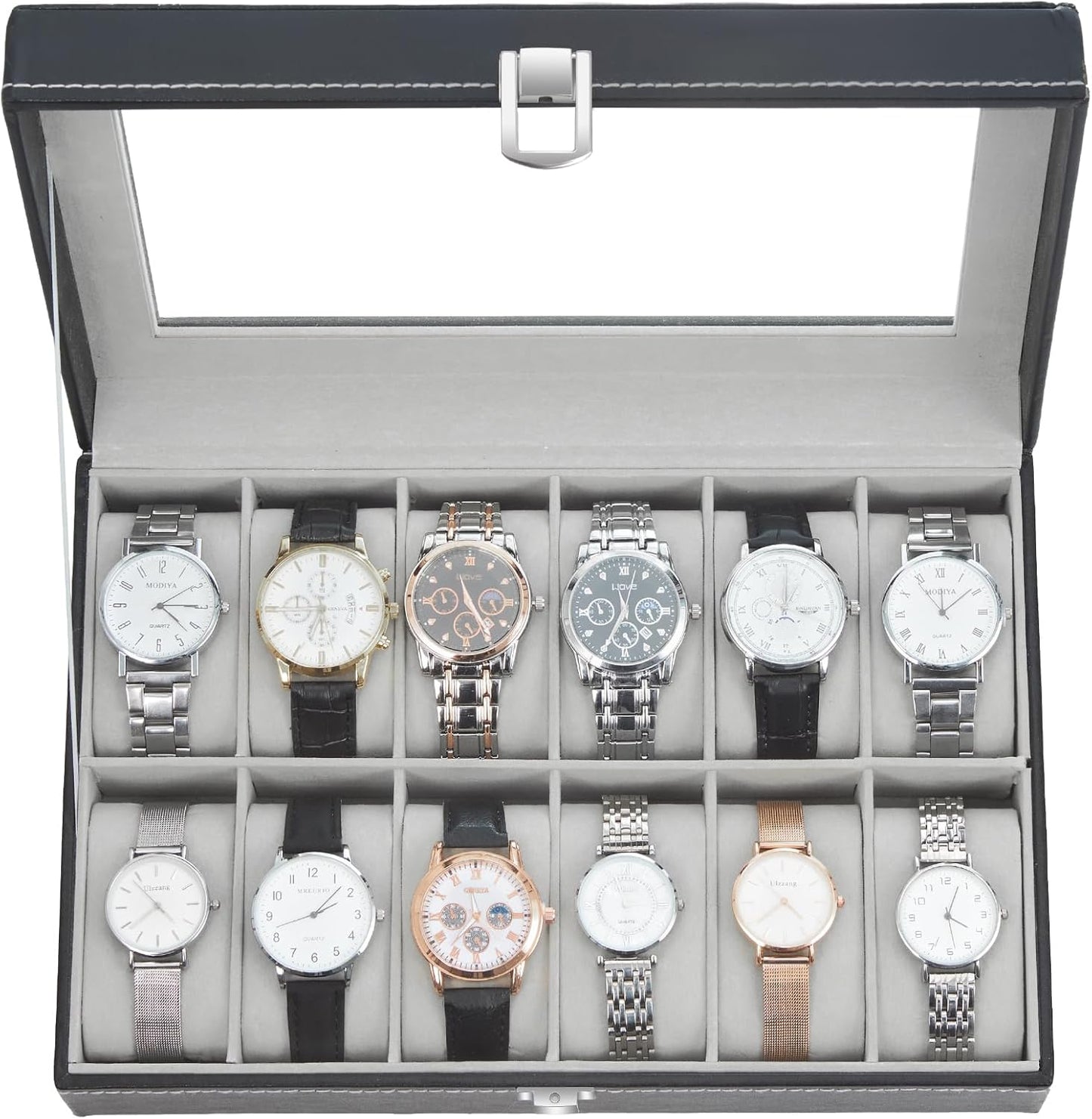 12 Slot Watch Case - Stylish Storage Solution
