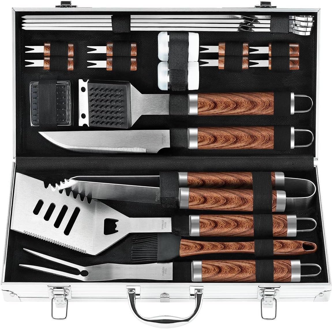 POLIGO 22PCS Heavy Duty BBQ Grill Accessories Set for Grilling