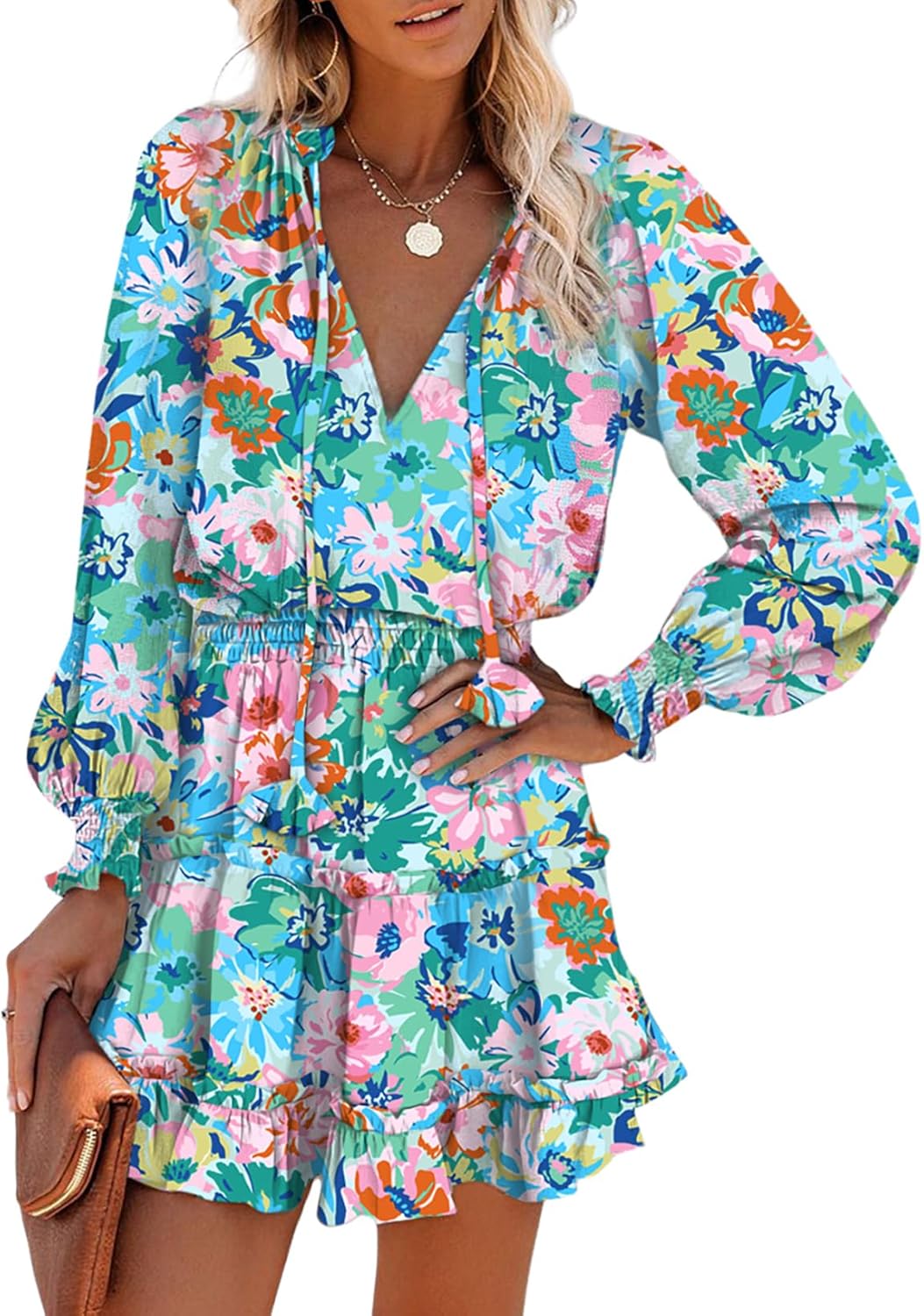 Dokotoo Fall Dresses for Women 2025: Boho Floral Mini Dress