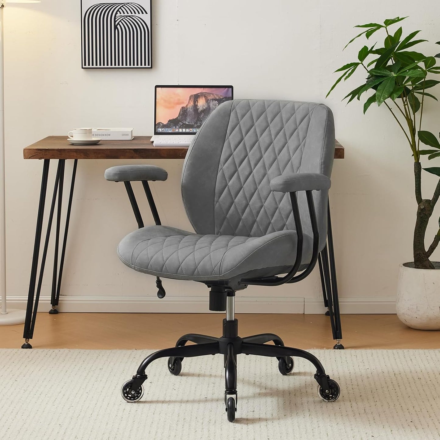 YFO Modern Ergonomic Office Desk Chair for Comfort and Support