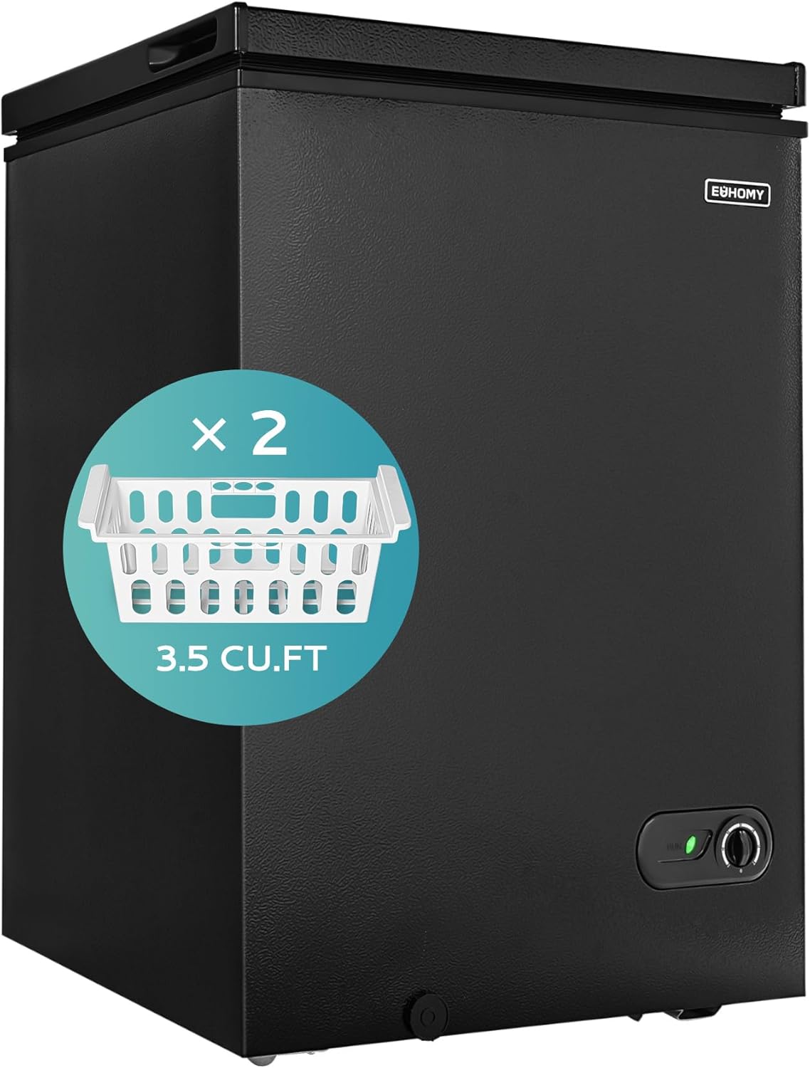 Euhomy 3.5 Cu.Ft Chest Freezer with Adjustable Thermostat