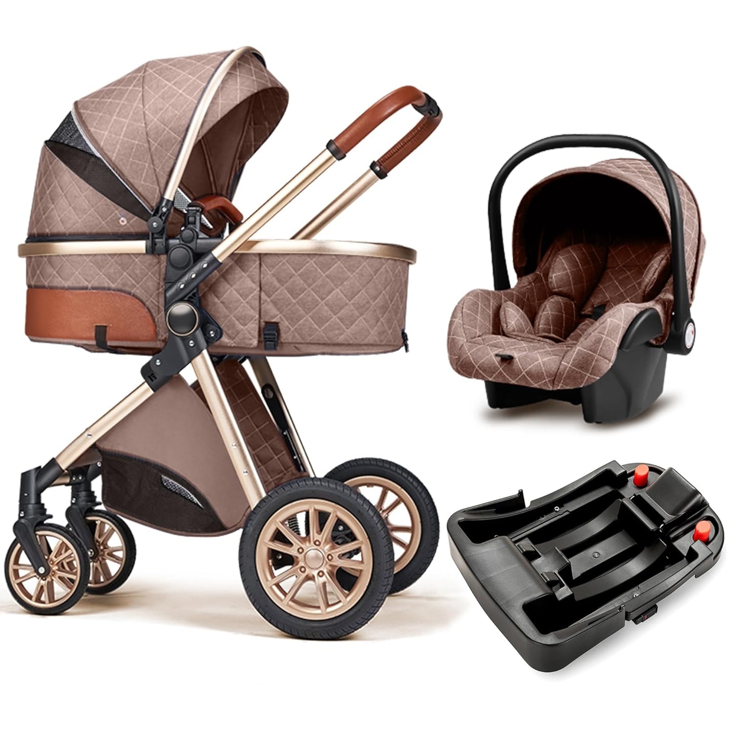 Baby Travel System 3 in 1 Stroller High Landscape Reversible